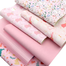Load image into Gallery viewer, Bunny Vegan Leather 6 pc Set – Adorable Faux Leather Sheets for Easter & Everyday Crafts