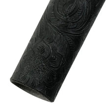 Load image into Gallery viewer, Floral Embossed Vegan Leather – Elegant Textured PU Faux Leather for Crafts