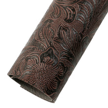 Load image into Gallery viewer, Floral Embossed Vegan Leather – Elegant Textured PU Faux Leather for Crafts