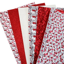 Load image into Gallery viewer, Cute Kitty Vegan Leather 6 pc Set – Adorable Faux Leather for Craft Projects