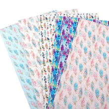 Load image into Gallery viewer, Boho Feathers Vegan Leather 5 pc Set – Artistic Flair Faux Leather for Unique Creations