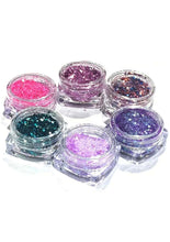 Load image into Gallery viewer, Rosy Glow Glitter Assortment – 6 Piece Pink Set for Crafts & DIY Projects