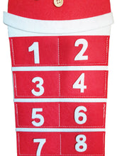 Load image into Gallery viewer, Santa Felt Hanging Advent Calendar – 24 Pocket Countdown to Christmas