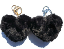 Load image into Gallery viewer, Heart Pom-Poms Keychains – 13 Colors for DIY Crafts & Accessories