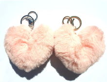 Load image into Gallery viewer, Heart Pom-Poms Keychains – 13 Colors for DIY Crafts & Accessories
