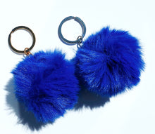 Load image into Gallery viewer, Pom-Poms Keychains – 4 Vibrant Colors for DIY Crafts & Accessories