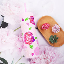 Load image into Gallery viewer, Holographic Glass Flower Adhesive Vinyl – Black with Iridescent Shine