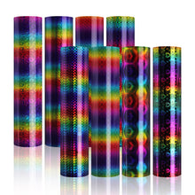 Load image into Gallery viewer, Holographic Adhesive Rainbow Vinyl – Carbon Fiber Effect for Creative Crafts