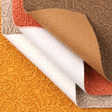 Load image into Gallery viewer, Lace Textured Vegan Leather – 8 Piece PU Faux Leather Sheet Set for Crafts