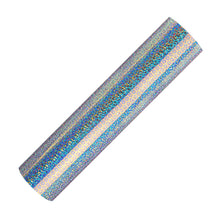Load image into Gallery viewer, Holographic Adhesive Semi-Clear Opal Vinyl – Polka Lines for Unique Craft Projects