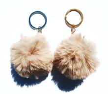 Load image into Gallery viewer, Pom-Poms Keychains – 4 Vibrant Colors for DIY Crafts & Accessories