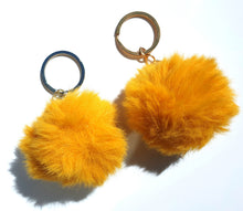 Load image into Gallery viewer, Pom-Poms Keychains – 4 Vibrant Colors for DIY Crafts & Accessories