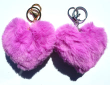 Load image into Gallery viewer, Heart Pom-Poms Keychains – 13 Colors for DIY Crafts & Accessories