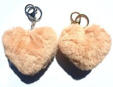 Load image into Gallery viewer, Heart Pom-Poms Keychains – 13 Colors for DIY Crafts & Accessories