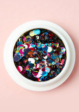 Load image into Gallery viewer, Round Sequin Jar – Assorted Color Sequins for Crafts, Resin, and DIY Projects