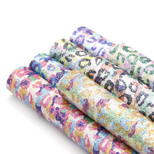 Load image into Gallery viewer, Leopard Sequin Glitter Faux Leather – Eye-catching Faux Leather Design for Crafts & Accessories