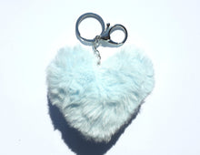 Load image into Gallery viewer, Heart Pom-Poms Keychains – 13 Colors for DIY Crafts & Accessories