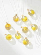 Load image into Gallery viewer, Yellow Floral Resin Cast Pendant – Set of 4 Sun-Kissed Charm for Jewelry & Crafts