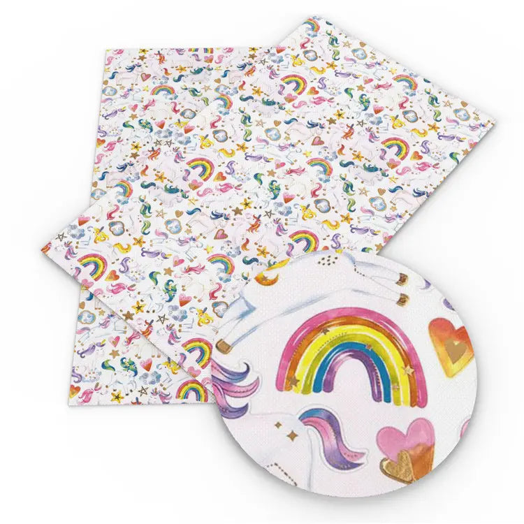 Over the Rainbow Printed Vegan Leather