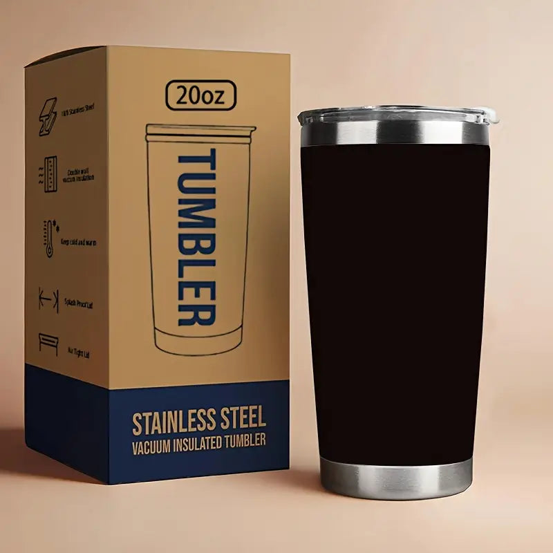 Double Walled Stainless Steel Tumbler – Personalizable 591 ml Drinkware