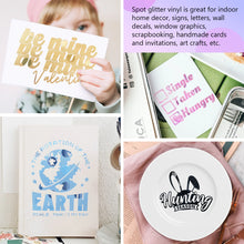 Load image into Gallery viewer, Glitter Polka Dots Craft Vinyl - 4 Colors Available
