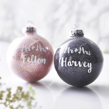Load image into Gallery viewer, Clear Personalized &amp; Filled Christmas Baubles - Set of 4
