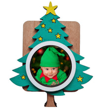 Load image into Gallery viewer, Handmade Wooden Christmas Tree Photo Frame – Assembled or DIY Kit

