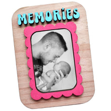 Load image into Gallery viewer, “Memories” Handmade Wooden Photo Frame with Magnets – Assembled or DIY Kit
