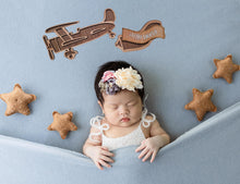 Load image into Gallery viewer, Airplane Baby Milestone Banner – Digital Laser Cut File

