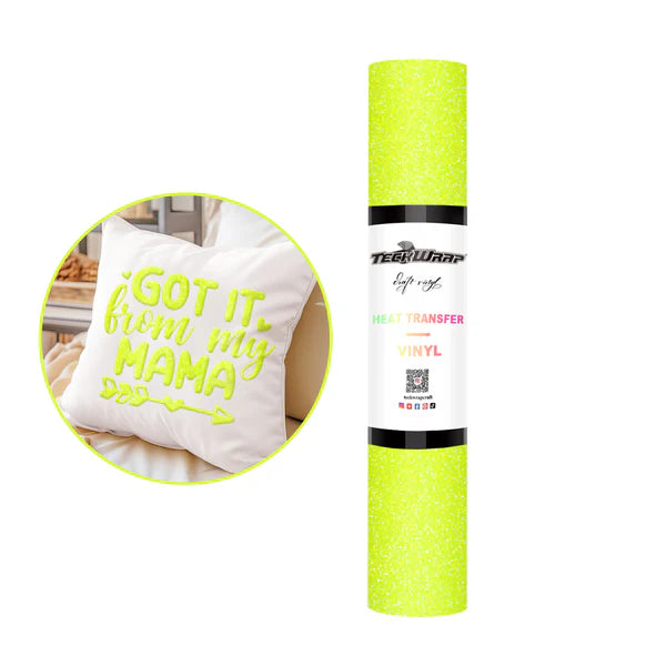 Glitter Puff Heat Transfer Vinyl - 10 Colors Available