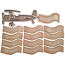 Load image into Gallery viewer, Airplane Baby Milestone Banner – Digital Laser Cut File
