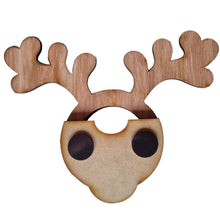 Load image into Gallery viewer, Handmade Wooden Reindeer Photo Frame with Magnets – Assembled or DIY Kit
