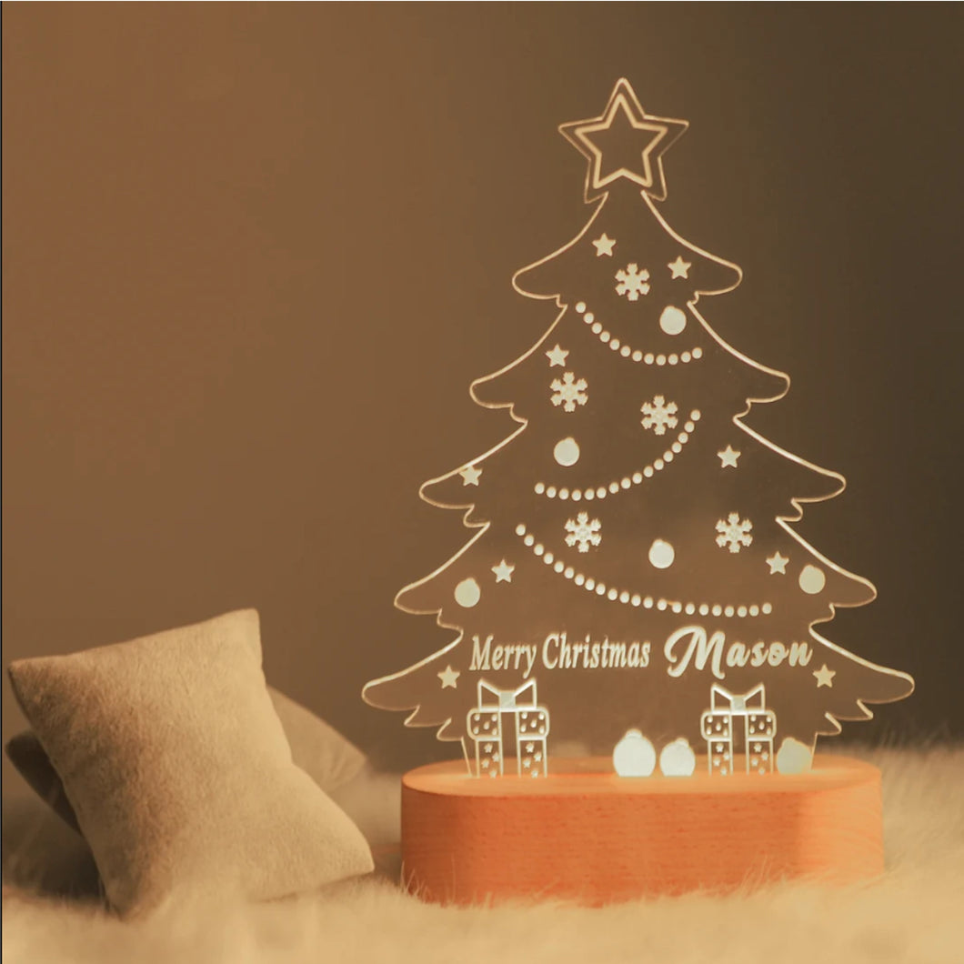 Acrylic Christmas Tree for Oval LED Lamp Base