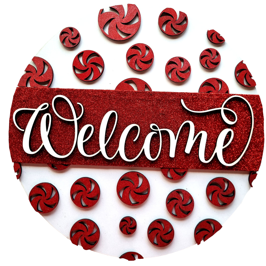 Welcome Santa Festive Season Porch Sign – MDF Wood, Hand Painted or DIY Kit