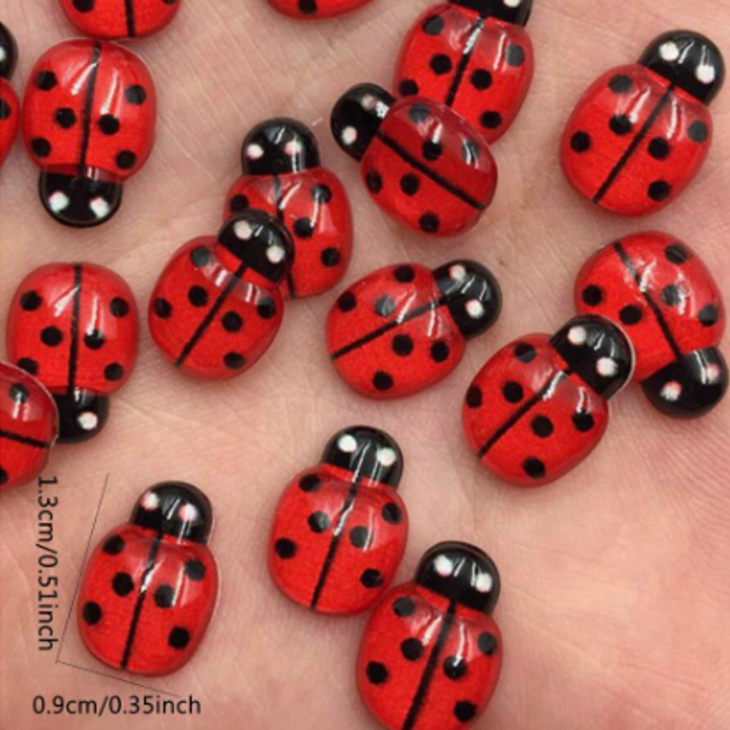 Goggaliefie Flatbacks – Set of 5 Cute Bug-Inspired Embellishments for Whimsical Crafts