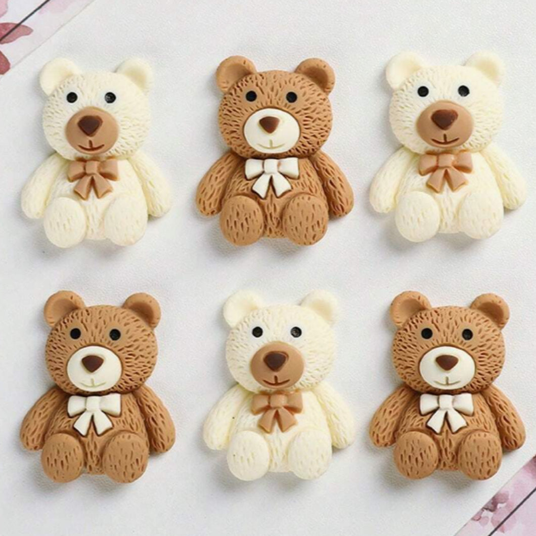 Cuddly Bear Flatbacks – Sweet Bear Embellishments for Crafting & Accessories