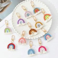 Load image into Gallery viewer, Rainbow Macrame Bag Charms
