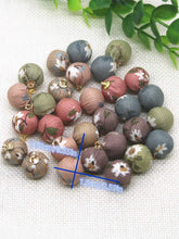 Load image into Gallery viewer, Floral Pattern Pom Pom Charms
