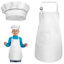 Load image into Gallery viewer, Kids Apron &amp; Chef Hat Set
