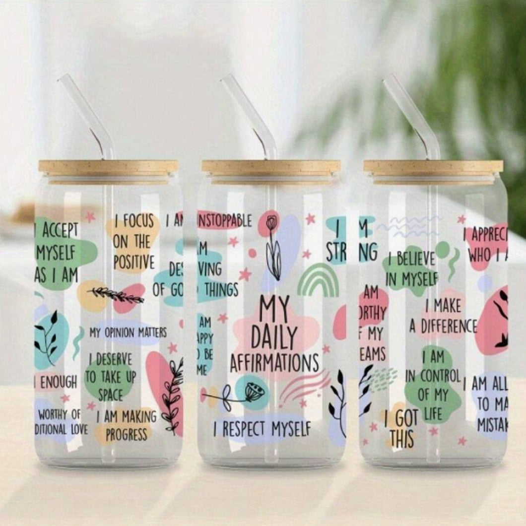 My Daily Affirmations DTF Sticker – Uplifting Vinyl Decal for Journals, Bottles & More