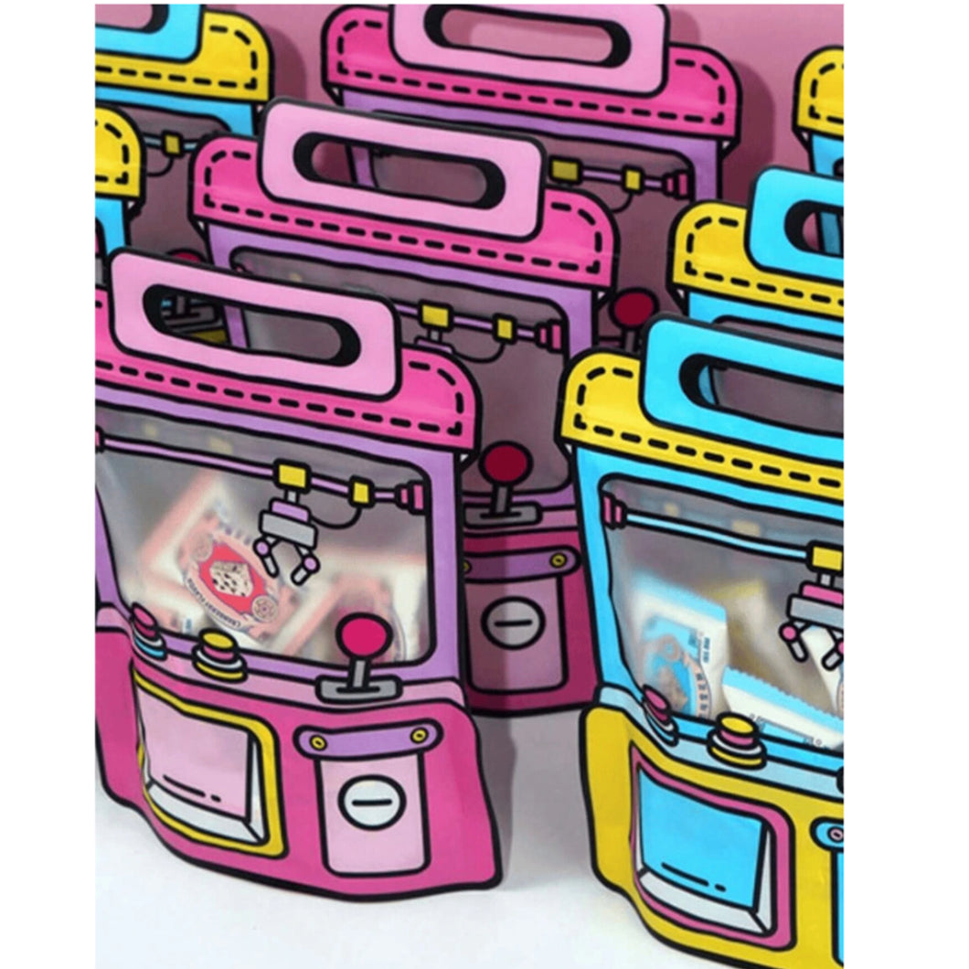 Vending Machine Shaped Party Bags – Set of 10 Fun Zippered Favor Bags for Kids