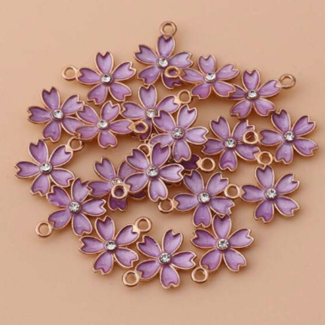 Violet Flower Pendant