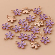 Load image into Gallery viewer, Violet Flower Pendant
