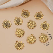 Load image into Gallery viewer, Golden Sun Flower Pendant
