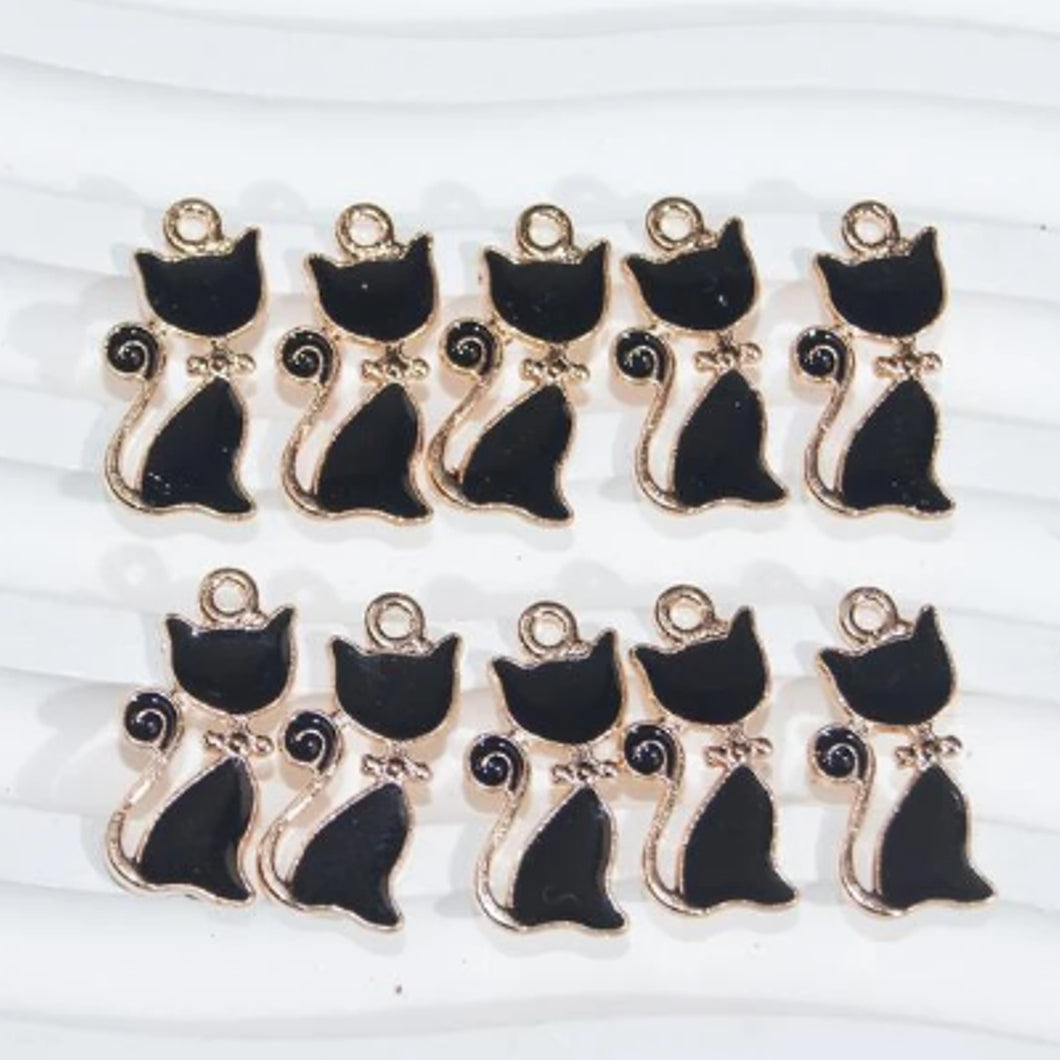 Feral Feline Pendant Charms – Set of 3 Wild Cat-Inspired Charms for Bold Jewelry & Crafts