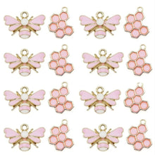 Load image into Gallery viewer, Pretty in Pink Bee Pendant Charm Set
