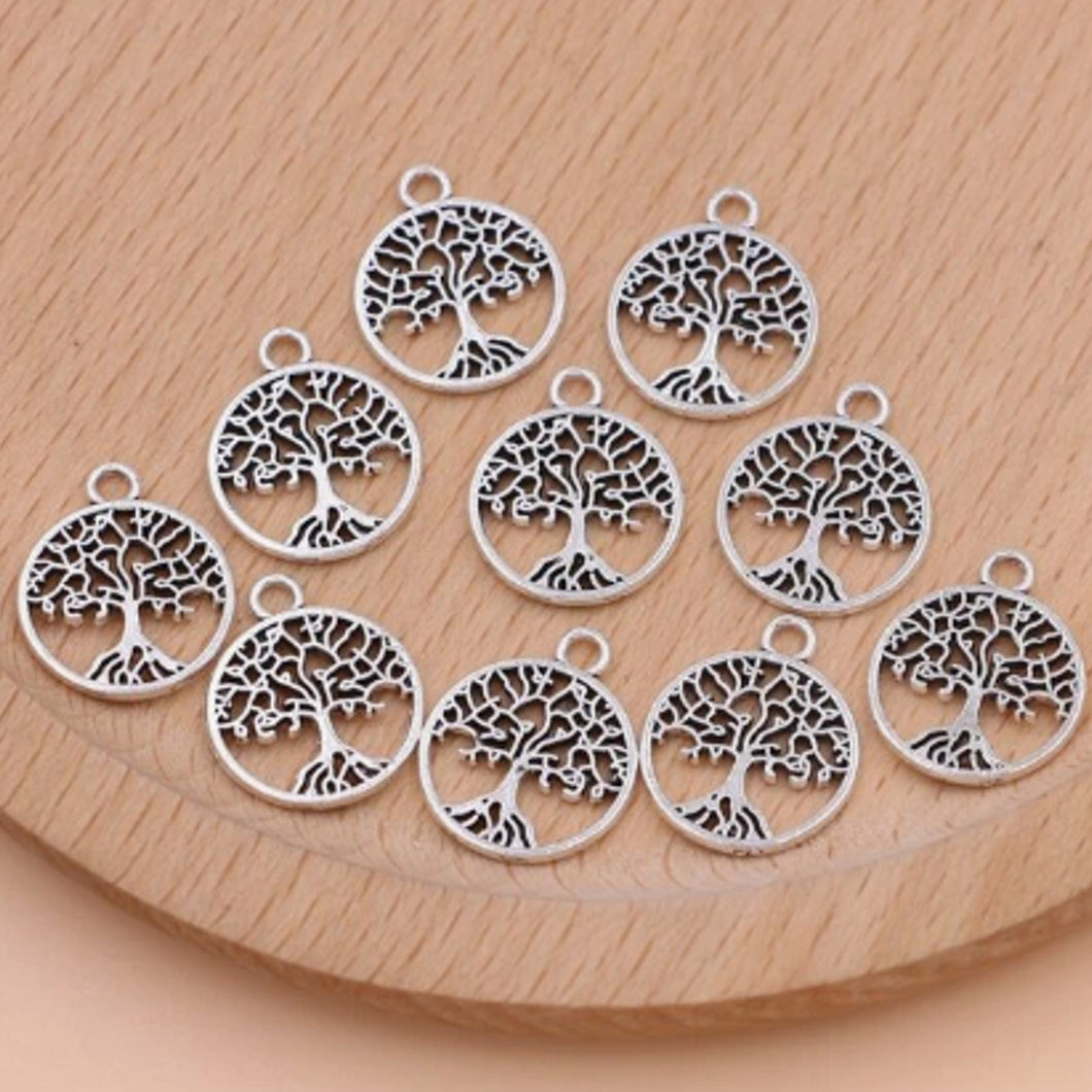 Tree of Life Pendants – Set of 5 Symbolic Charms for Jewelry & DIY Crafts