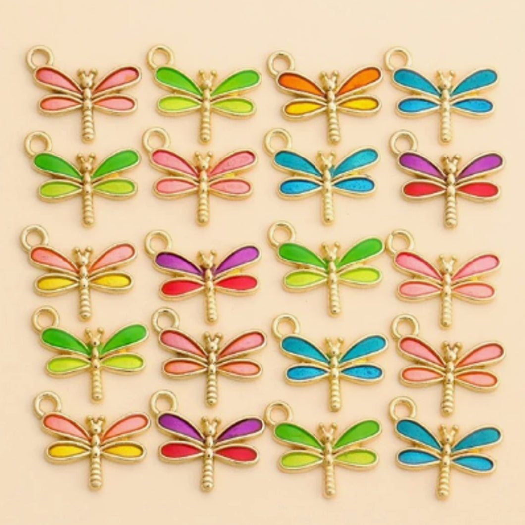 Multicolor Dragonflies Pendant