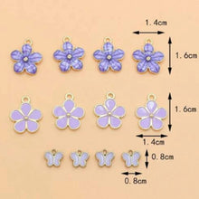 Load image into Gallery viewer, Floral Trio Pendant Charm Set
