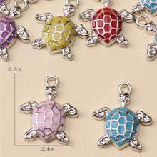 Load image into Gallery viewer, Multicolored Turtles Pendant
